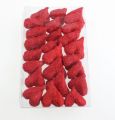 Floristik24 Corazones de sisal 5-6 cm rojo 24p