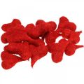 Floristik24 Corazones de sisal rojo, decoración para bodas, fibras naturales de sisal, Día de San Valentín Al. 7,5–9 cm 16 piezas