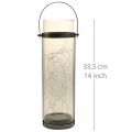 Floristik24 Lámpara de jardín, linterna solar, tubo de luz para decoración LED blanco cálido H35cm