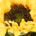 Girasol artificial con hojas y flores realistas, 58 cm, 3 piezas | Floristik24.es