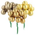Floristik24 Mini adornos navideños de alambre, con forma de bayas espejadas, brillantes, 20 mm, 140 unidades.