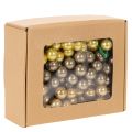 Mini adornos navideños de alambre, con forma de bayas espejadas, brillantes, 20 mm, 140 unidades. | Floristik24.es
