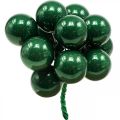Floristik24 Mini bolas navideñas en alambre Ø25mm cristal verde 140p