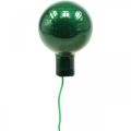 Floristik24 Mini bolas navideñas en alambre Ø25mm cristal verde 140p