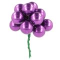 Mini adornos navideños en alambre, con bayas coloridas espejadas, 25 mm, 140 unidades. | Floristik24.es