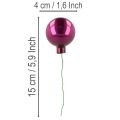 Mini adornos navideños en alambre, bayas espejadas, coloridos, 40 mm, 32 piezas | Floristik24.es