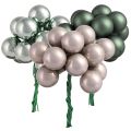 Floristik24 Espejo Bayas Navidad Verde Perla Gris Ø20mm 140 uds