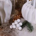 Bayas de espejo Ø2cm blanco mate, brillante 140 piezas | Floristik24.es