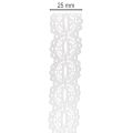 Cinta decorativa de algodón con estampado de encaje en rollo para manualidades y decoración, 25 mm de ancho, 10 m de largo. | Floristik24.es