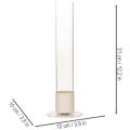 Portavelas moderno para velas cónicas con cilindro y base de cristal, 31 cm. | Floristik24.es