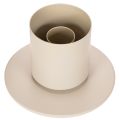 Portavelas moderno para velas cónicas con cilindro y base de cristal, 31 cm. | Floristik24.es