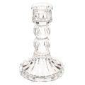 Floristik24 Portavelas transparente, diseño clásico, decoración de mesa, 12 cm, 2 unidades