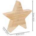 Portavelas rústico de madera con forma de estrella para velas cónicas, 16 cm. | Floristik24.es