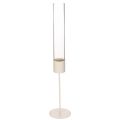 Floristik24 Portavelas con cilindro de cristal sobre base metálica de 50 cm.