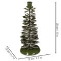 Candelabro con forma de árbol de Navidad, decoración de metal verde de 28 cm. | Floristik24.es