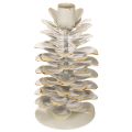Floristik24 Portavelas con diseño de piña para velas cónicas, 17 cm