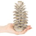 Portavelas con diseño de piña para velas cónicas, 17 cm | Floristik24.es