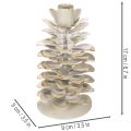 Portavelas con diseño de piña para velas cónicas, 17 cm | Floristik24.es