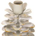 Portavelas con diseño de piña para velas cónicas, 17 cm | Floristik24.es