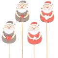 Floristik24 Estacas decorativas de Papá Noel para arreglos florales y plantas en maceta, 31 cm, 12 unidades