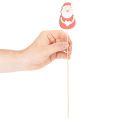 Estacas decorativas de Papá Noel para arreglos florales y plantas en maceta, 31 cm, 12 unidades | Floristik24.es