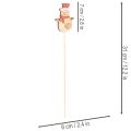 Estacas de madera con forma de muñeco de nieve para decoración floral, Navidad, 31 cm, 12 unidades | Floristik24.es
