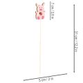 Adorno floral decorativo con forma de cerdito, madera, 31 cm, 16 piezas | Floristik24.es