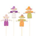 Floristik24 Espantapájaros decorativos de madera, colores surtidos, 30 cm, 12 unidades
