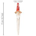 Figura de enano para pegar, con barba larga y sombrero de seta, decoración, 17 cm, 2 piezas | Floristik24.es