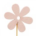 Floristik24 Tapón de flores tapón decorativo de madera flor de color 6,5cm 12uds