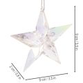 Adornos decorativos en forma de estrella, acrílico transparente iridiscente, decoración para árbol de Navidad, 9 cm, 6 unidades | Floristik24.es