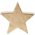 Soporte decorativo de estrella navideña para mesa o estante, 10 cm, 3 unidades | Floristik24.es