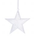 Floristik24 Estrella para colgar adornos para árboles de Navidad de plástico transparente 12cm 6uds