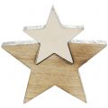 Floristik24 Estrella de madera naturaleza 18cm