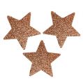 Floristik24 Estrellas cobre 6,5cm con mica 36pcs