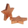 Floristik24 Estrellas cobre 6,5cm con mica 36pcs