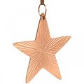 Floristik24 Colgante estrella, decoración navideña, decoración de metal cobre 9,5 × 9,5 cm 3 piezas