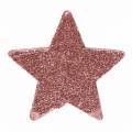 Floristik24 Estrella con purpurina espolvorear decoración 6.5cm rosa 36pcs