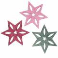 Floristik24 Estrella para esparcir Madera Surtida Rosa, gris 4cm 72p