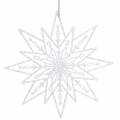 Floristik24 Estrella de hielo decorativa para colgar transparente, purpurina 24,5cm 6ud