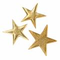 Floristik24 Estrellas de metal doradas 7,8×7,4 cm/6,4×6,2 cm 8 piezas