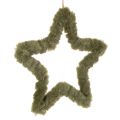Floristik24 Estrella colgante de piel sintética para puertas y ventanas, 30 cm, 3 unidades.