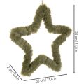 Estrella colgante de piel sintética para puertas y ventanas, 30 cm, 3 unidades. | Floristik24.es