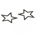 Floristik24 Adorno scatter estrellas navidad brillo negro Ø4cm 120p