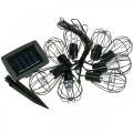 Floristik24 Luces de hadas solares LED decoración de jardín negro 350cm 8LED