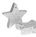 Floristik24 Estrellas para esparcir culo plateado. 4-5 cm 40 piezas