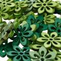 Floristik24 decoracíones para esparcir flor verde, verde claro, menta flores de madera para esparcir 144p