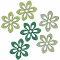 Floristik24 decoracíones para esparcir flor verde, verde claro, menta flores de madera para esparcir 144p