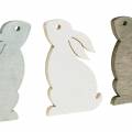 Floristik24 Conejos de Pascua dispersos marrón, gris claro, blanco para esparcir 72 piezas