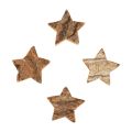 Floristik24 Decoración dispersa Estrellas navideñas estrellas de madera con corteza Ø5cm 12ud